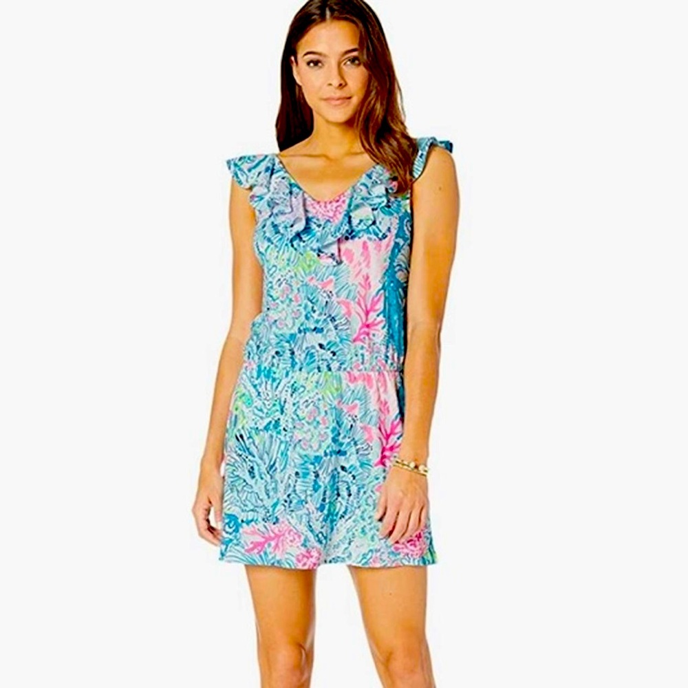 Lilly Pulitzer Alessa Romper - Sink or Swim Medium